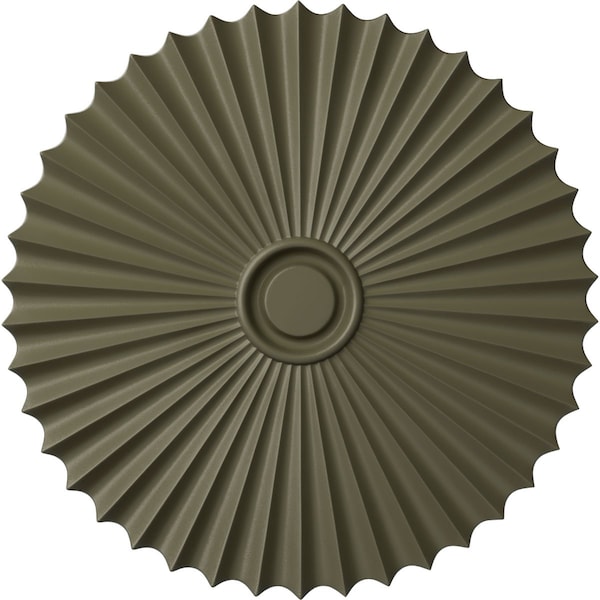 Ekena Millwork Shakuras Ceiling Medallion (For Canopies up to 5 3/4"), Hand-Painted Spartan Stone, 33 7/8"OD x 2"P CM34SHSSF - main